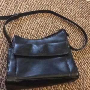 Crazy horse black shoulder bag